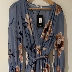 XL Light Blue Floral Maxi Dress